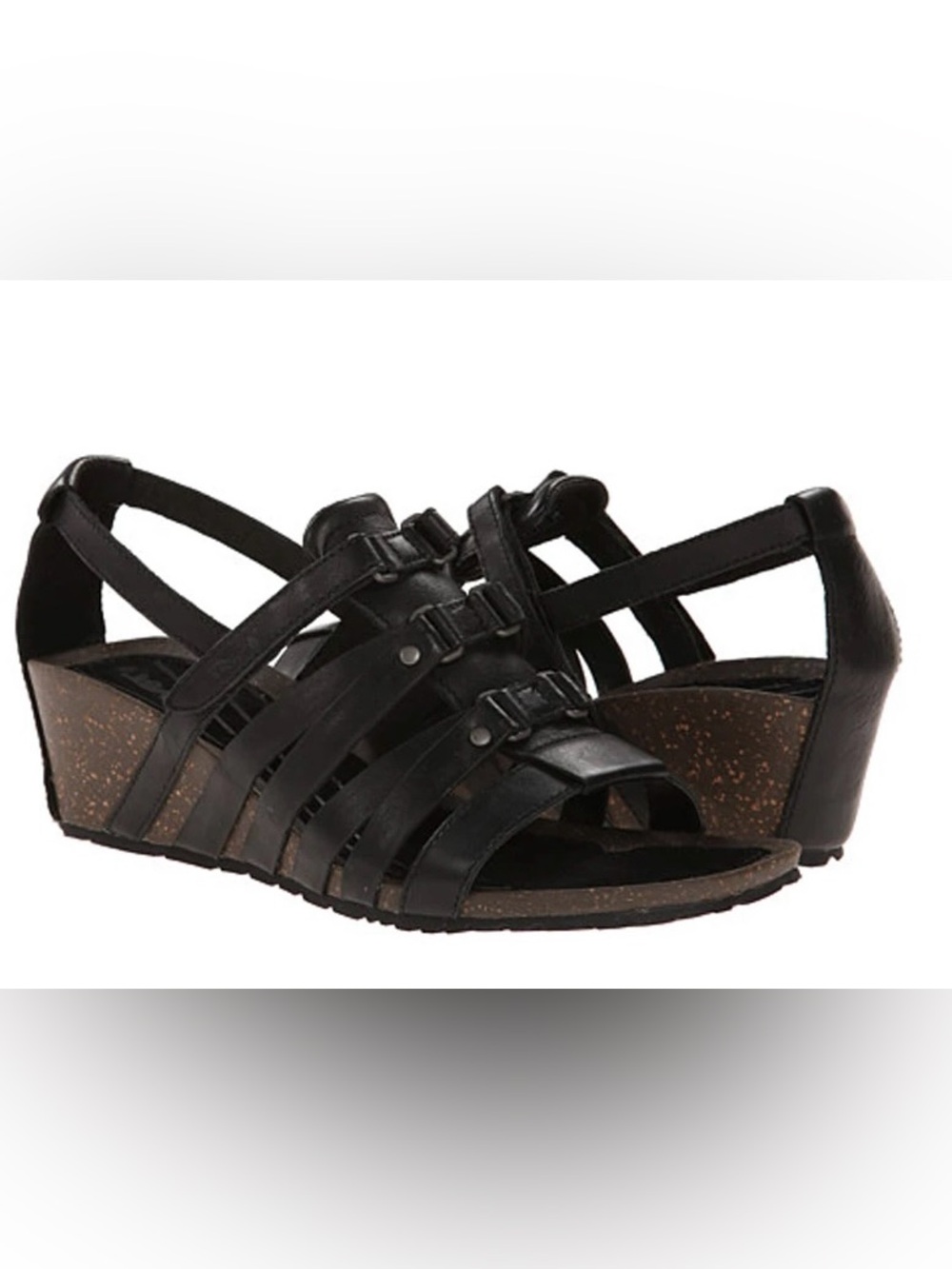Teva Cabrillo black wedge sandals 8.5